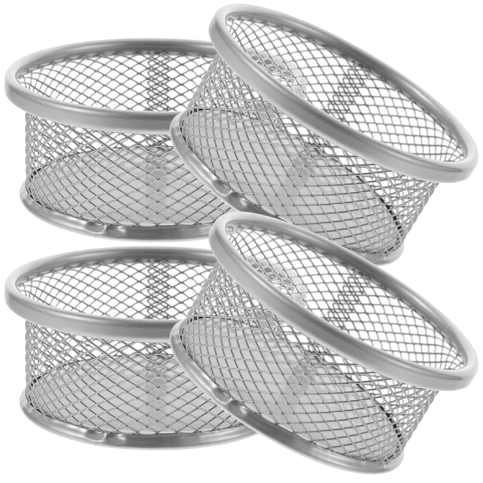Storage Shelves 4 Pcs Desktop Accessories Mesh Paper Clip Containers