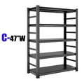 thumbnail image 1 of 5-Tier Heavy Duty Metal Shelving Unit - 72" Tall Adjustable Storage Rack, Dark Gray, 1 of 1