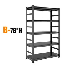 Storage Shelves 5 Tier Heavy Duty Metal Shelving Unit Adjustable Shelving Units and Storage Rack Kitchen Garage Shelf H78 * W47.2 * D18