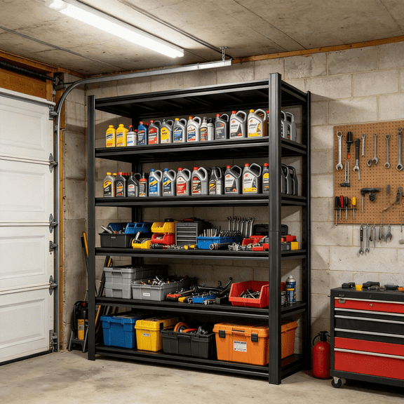 Storage Shelves, 6-Tier Garage Shelving, Adjustable Heavy Duty Shelving Units, Metal Industrial Utility Organizer Storage Racks for Basement, Kitchen, Warehouse, Pantry,18"D x 40"W x 82"H