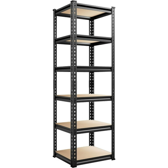 Storage Shelves 6 Tier Garage Shelving Heavy Duty Loads 2250LBS, Adjustable Heavy Duty Shelving 72’’H Metal Shelves for Storage Warehouse Pantry Kitchen Closet,16’’W X16’’D X72’’H