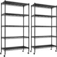 Storage Shelves 70.5" H Tall Wire Shelving Unit Wide Metal Shelves