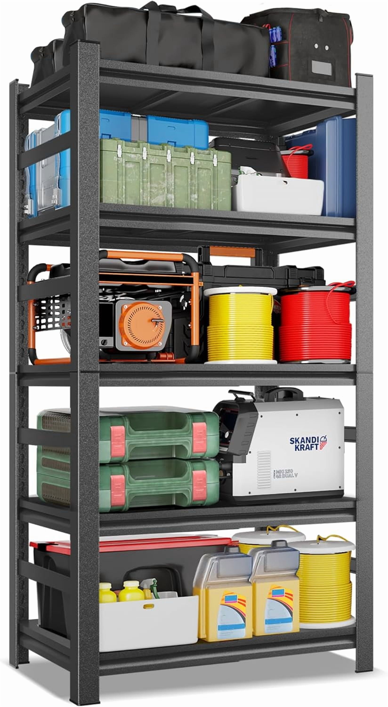 Enclosed Storage Rack Storage Shelves Heavy Duty Garage Shelving, 16