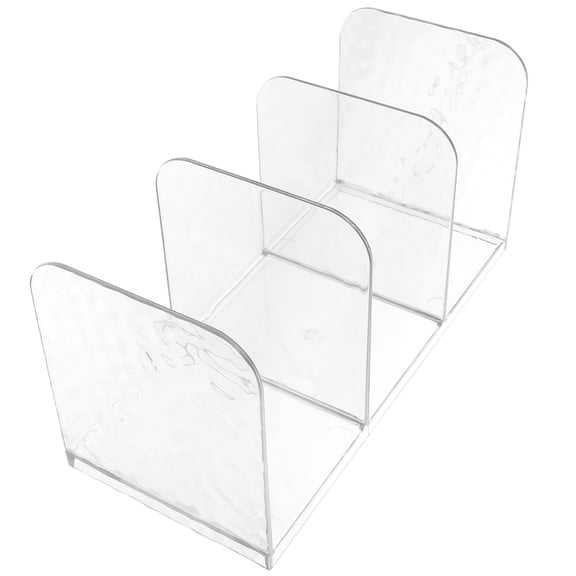 OFFIGAM Transparent Desktop File Organizer Rack for Office Documents, Magazines, and Paper Storage