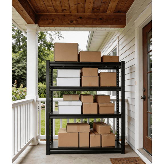 Storage Shelving Unit, 4-Tier Adjustable, 2400 lbs Wire Garage Shelves Metal Organizer Utility Rack, 12"D x 24"W x 44"H for Kitchen Pantry Basement Bathroom Laundry Shop Plant Shoes Book