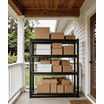 thumbnail image 1 of Storage Shelving Unit, 4-Tier Adjustable, 2400 lbs Wire Garage Shelves Metal Organizer Utility Rack, 12"D x 24"W x 44"H for Kitchen Pantry Basement Bathroom Laundry Shop Plant Shoes Book, 1 of 8
