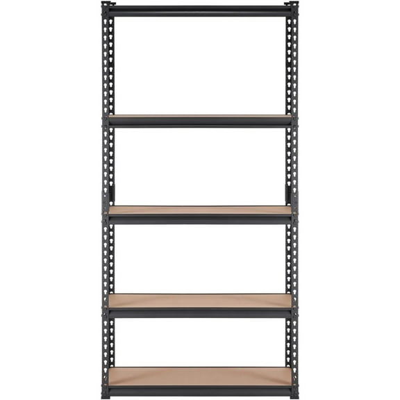 Storage Shelving Unit, 5-Tier Adjustable, 2000 lbs Capacity, Heavy Duty Garage Shelves Metal Organizer Utility Rack, Black, 36" L x 18" W x 72" H for Kitchen Pantry Basement Bathroom Laundry