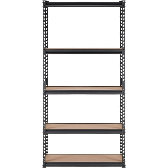 Storage Shelving Unit, 5-Tier Adjustable, 2000 lbs Capacity, Heavy Duty Metal Garage Organizer Rack, Black, 36" L x 18" W x 72" H for Kitchen, Pantry, Basement, Laundry, Bathroom