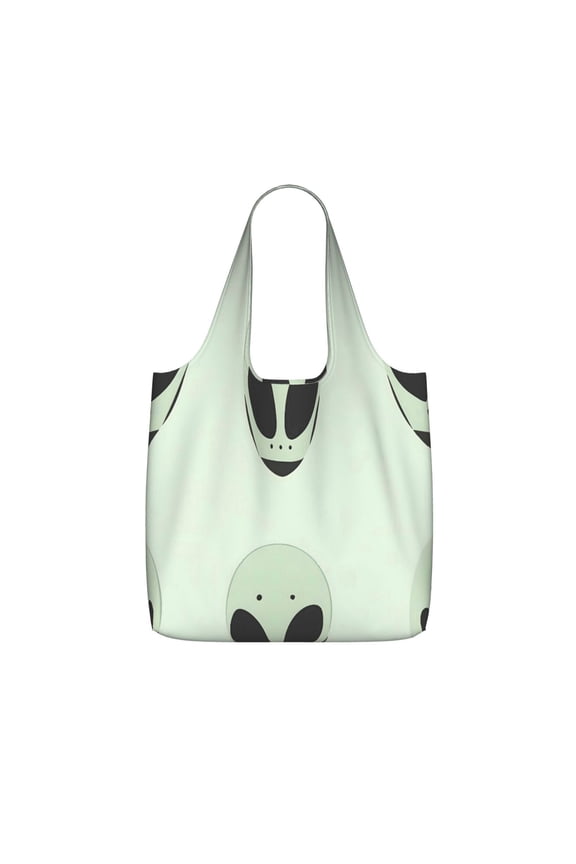 Storage Shopping Bagreusable Durable Shopping Bag Perfect For Shopping Commuting And Weekend Adventuresfoldable And Washable Alien Head Image