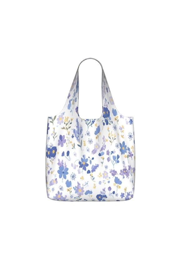 Storage Shopping Bagreusable Durable Shopping Bag Perfect For Shopping Commuting And Weekend Adventuresfoldable And Washable Milk Cow Print Style Lavender_4