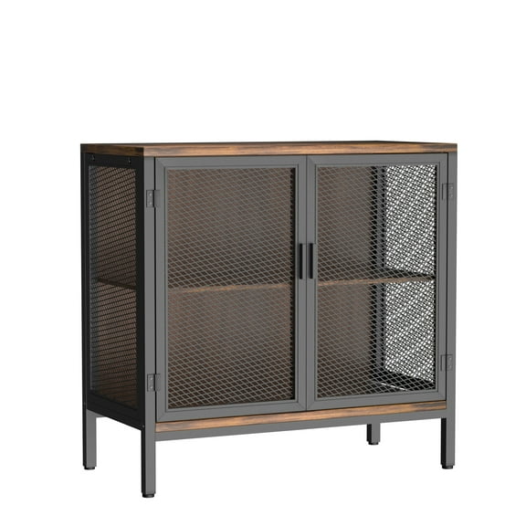 Storage Sideboard,Small Home Wine Cabinet Bar for Liquor and Wine, Coffee Bar Cabinet with Storage, Farmhouse Dining Sideboard for Kitchen and Dining Room (31.4 Inch, Rustic Brown)