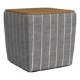 thumbnail image 1 of Storage Square Storage Ottoman with Wood Lift-Top Lid, Midnight Stripe/Honey Oak, 1 of 8