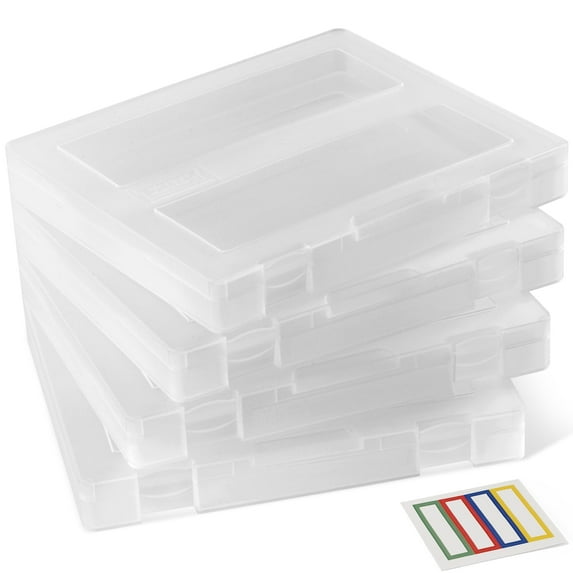 Storage Standard 4-Pack Stackable Craft & Document Organizers with Labels