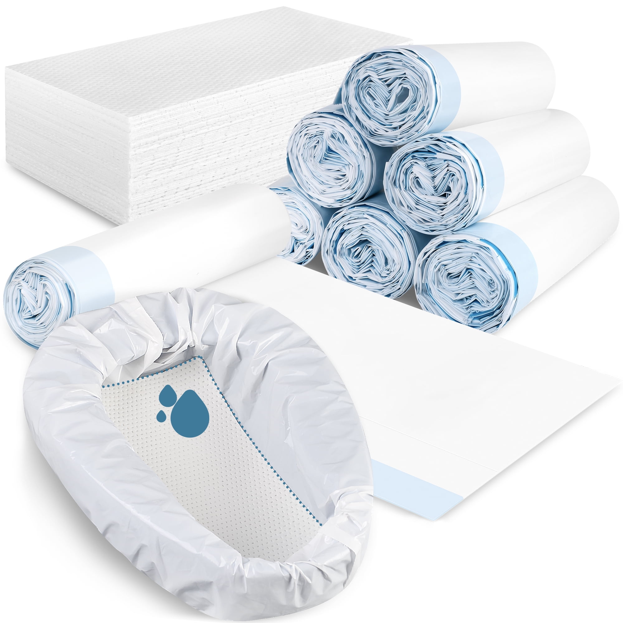 Storage Standard Bedpan Commode Liners with Absorbent Pads Disposable