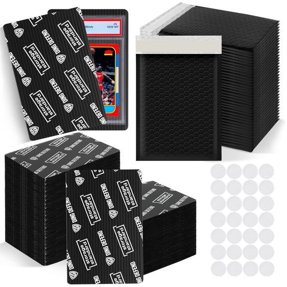 Storage Standard Card Shipping Protector Mailer Kit Black, 110-Pack