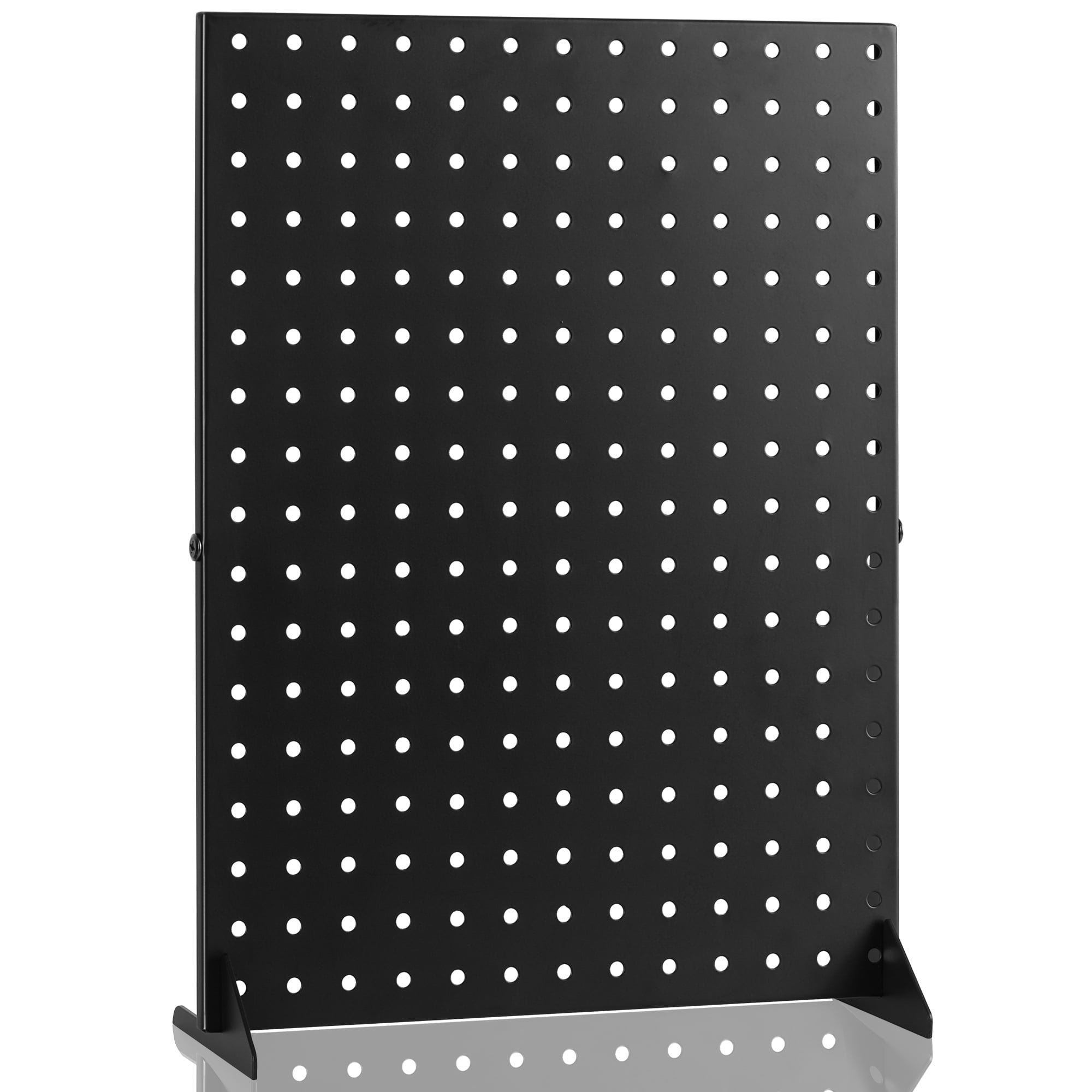 Black Powder-Coated Metal Pegboard Display Stand for Countertop