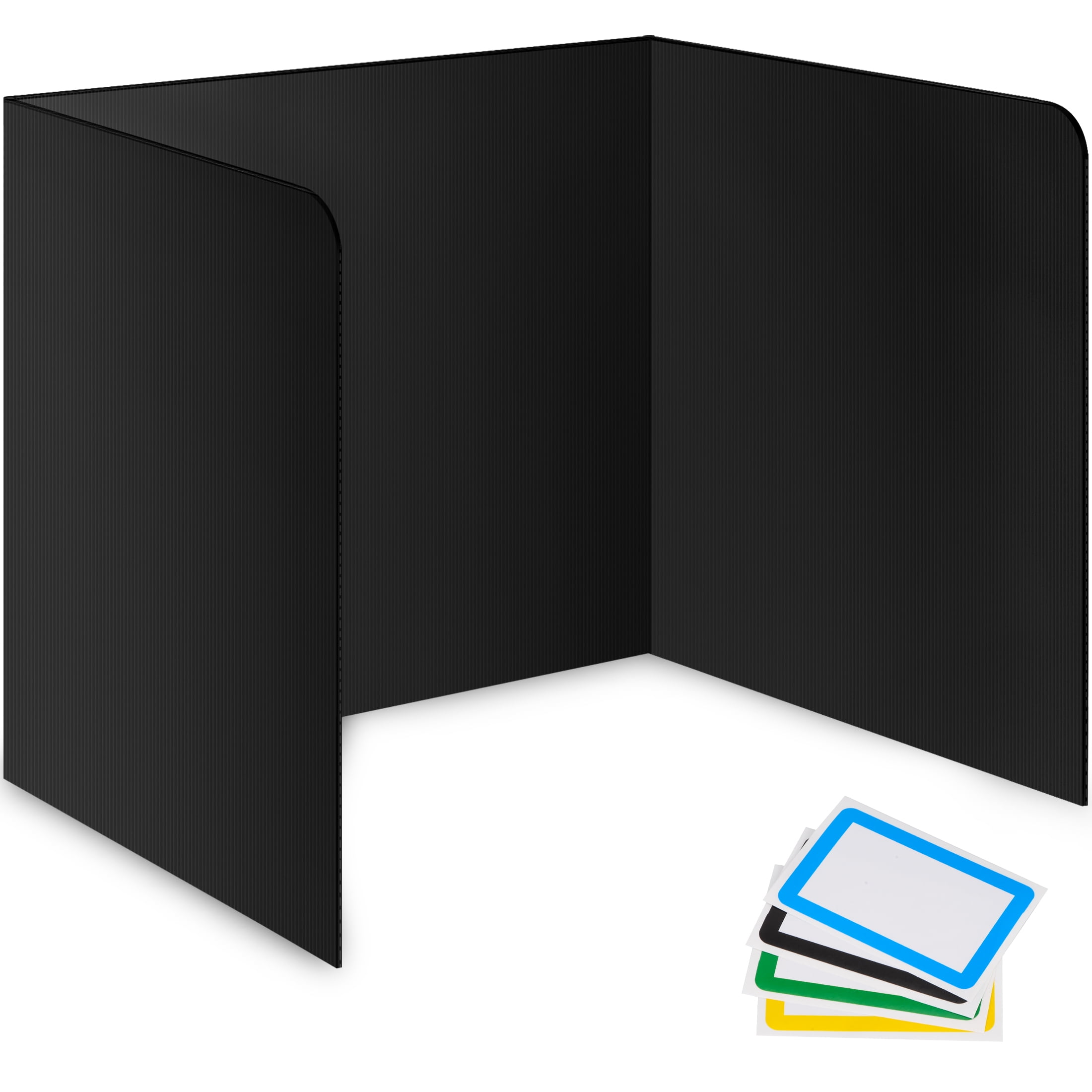 Storage Standard Student Desk Dividers Classroom Privacy Desktop Partition 4 Pack Black