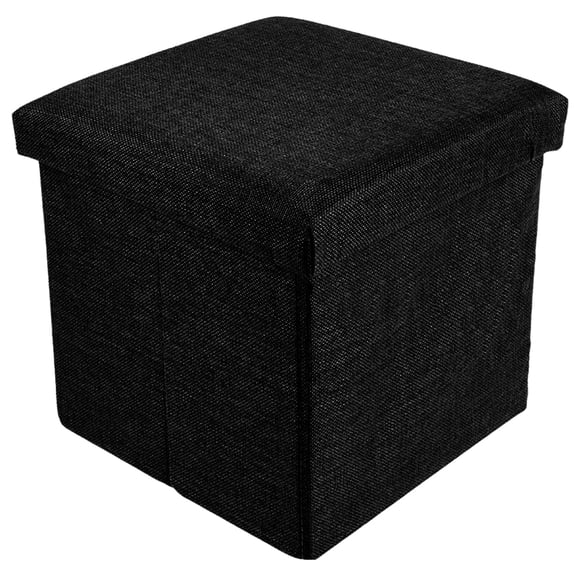 Storage Stool Cotton Linen Storage Stool Breathable and Moisture Resistant Foldable Storage Stool Comfortable Shoe Change Stool Stable and Load Bearing for Living Room