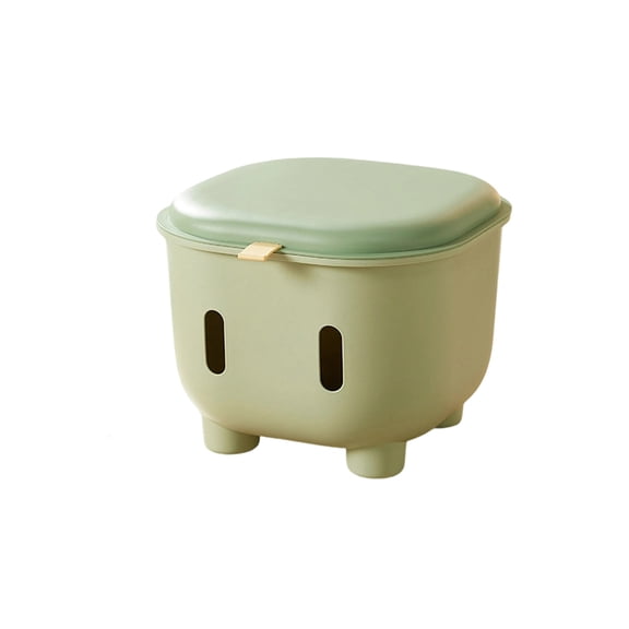 Storage Stool for Home Organization, Multifunctional Ottoman Organizer for Clothes and Snacks, Space Saving Decorative Storage Box Stool for Daily Use