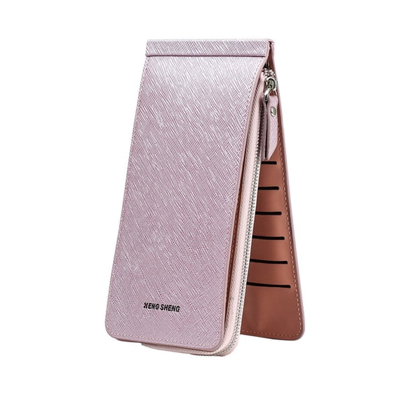 Storage Surpdew Multifunctional Long Wallet, Women Zipper Pocket Leather Credit Card Holder Bifold Wallet With 26 Card Slots Purple One Size