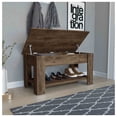 thumbnail image 1 of Storage Table with Lift Top, Shoe Rack - Dark Brown - Living Room, Bedroom, Entryway, 1 of 8