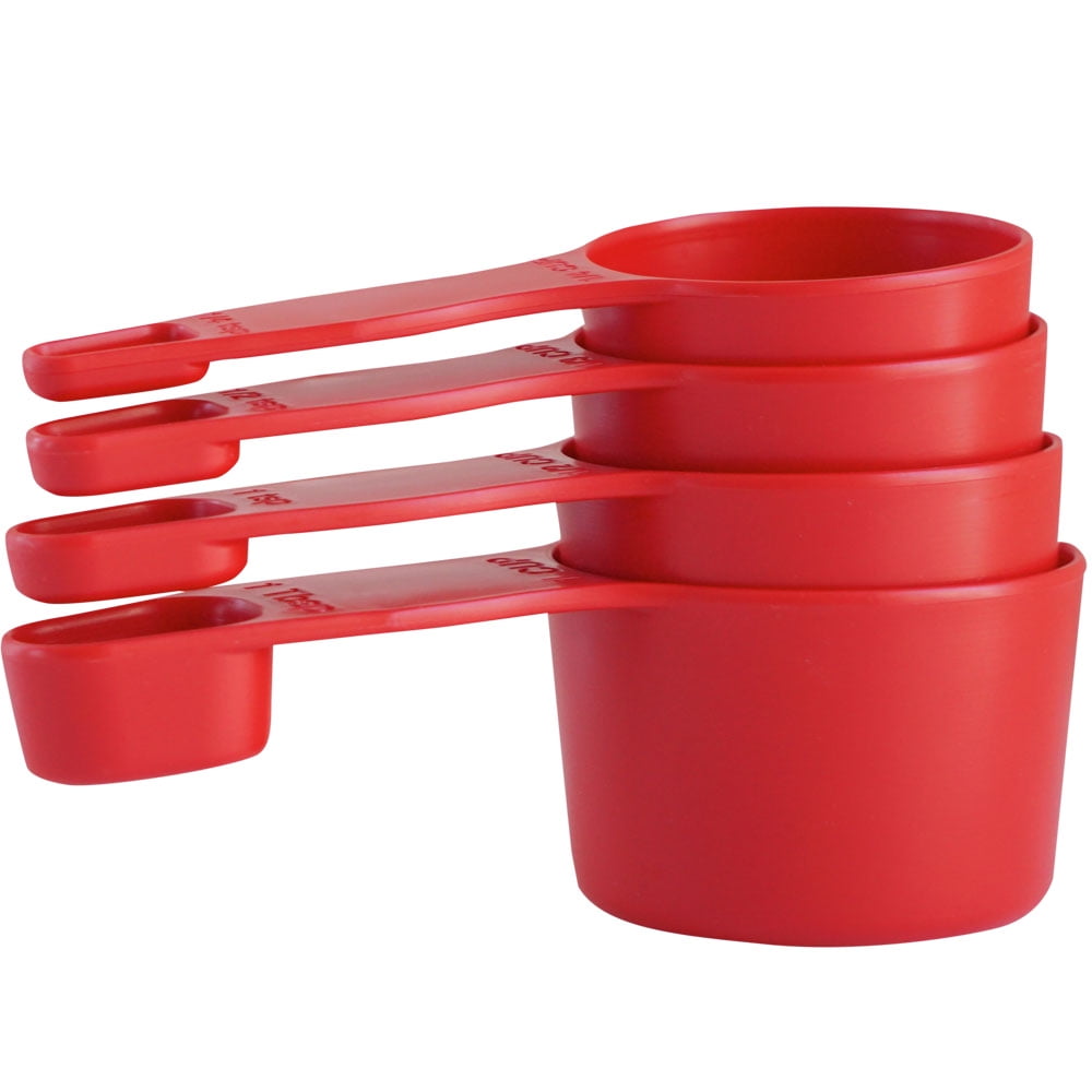 Storage Theory 2-in-1 Measuring Cup & Spoon Set - 4 Nesting Cups With Spoons In Handle, Gray, Dishwasher Safe, BPA-Free