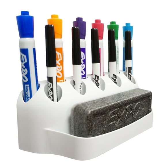 Storage Theory BPA-Free Plastic Pencil & Marker Holder, White, 2 Pack