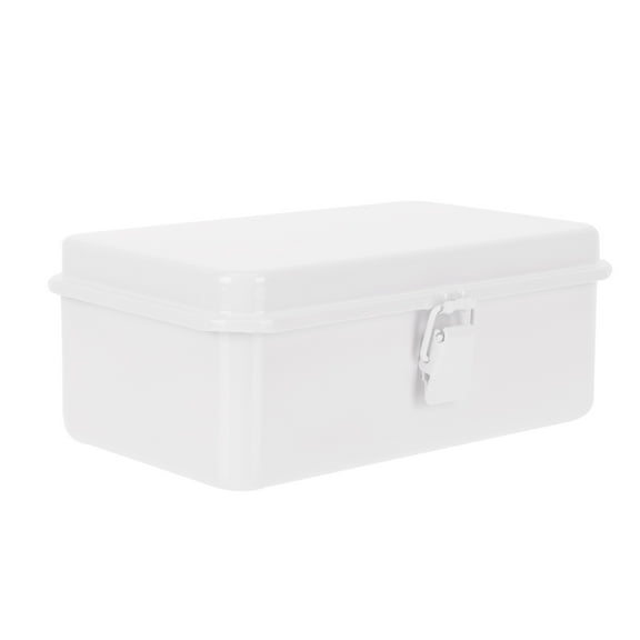 Storage Tin Box Snack Container Decorative Boxes Drawer Drawers Tray Office White