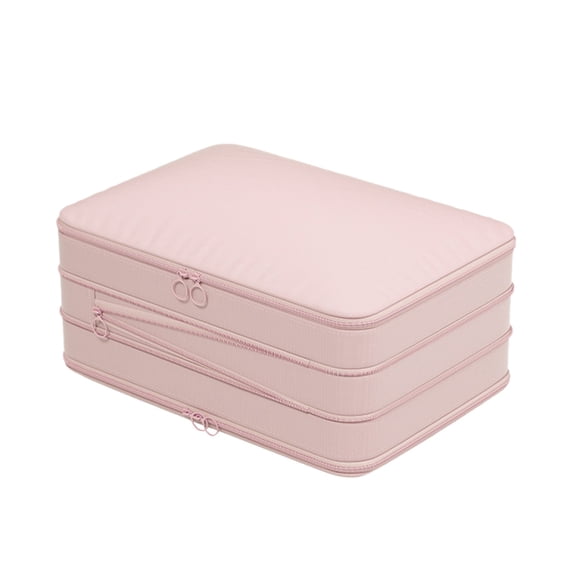 Storage Totes Ultra Space Saving Self Compression Organizer Stackable Heavy Duty Moving Travel Storage Bags Compressible for Comforter Blankets Bedding Clothes