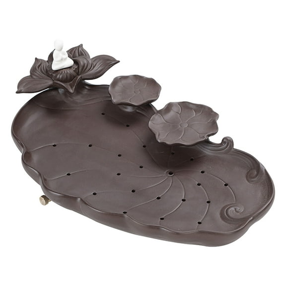 Amosfun Waste Water Storage Tea Tray Coffee Color For Bedroom 1Pcs 15.4x8.7in