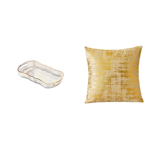 Storage Tray Kitchen Fruit Dessert Tray Multifunction Home Organizer Decorative Tray Soft Polyester for Bedroom Sofa Car