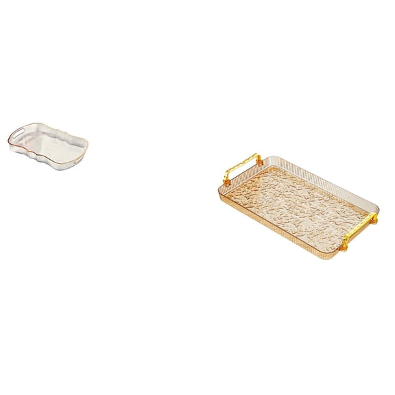 Storage Tray Rectangle Serving Platter with Lightweight Material for Home Bedroom Cafe Party and Housewarming Use