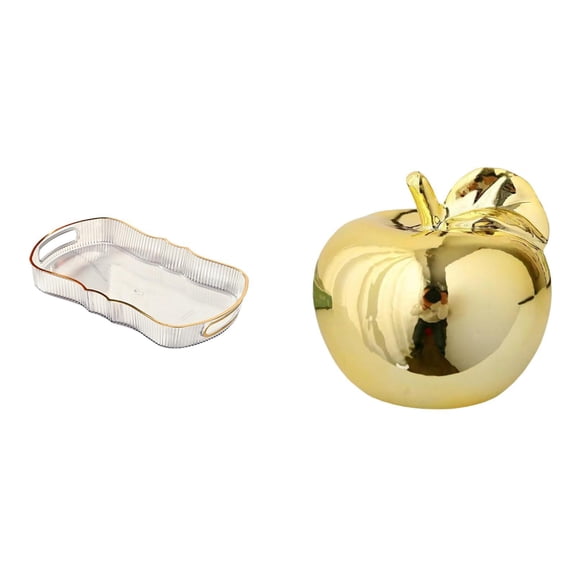 Storage Tray Rectangle Serving Tray Kitchen Fruit Dessert Tray Ceramic Material for Home Restaurant Office Decor