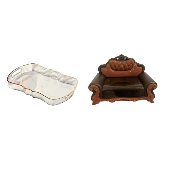 Storage Tray Rectangle Serving Tray Kitchen Fruit Dessert Tray Durable PP Material for Home Office Cafe