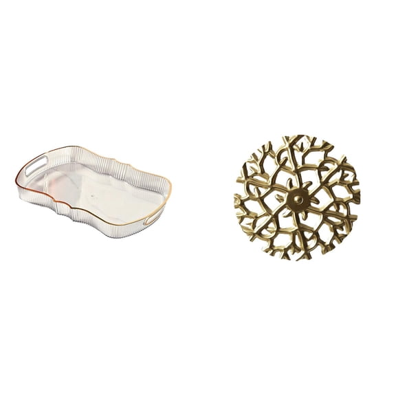 Storage Tray Rectangle Serving Tray Kitchen Fruit Dessert Tray PP Material for Home Cafe Office
