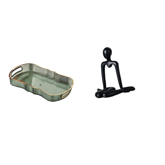 Storage Tray Rectangle Serving Tray Kitchen Fruit Dessert Tray PP Material for Home Office Restaurant Decor