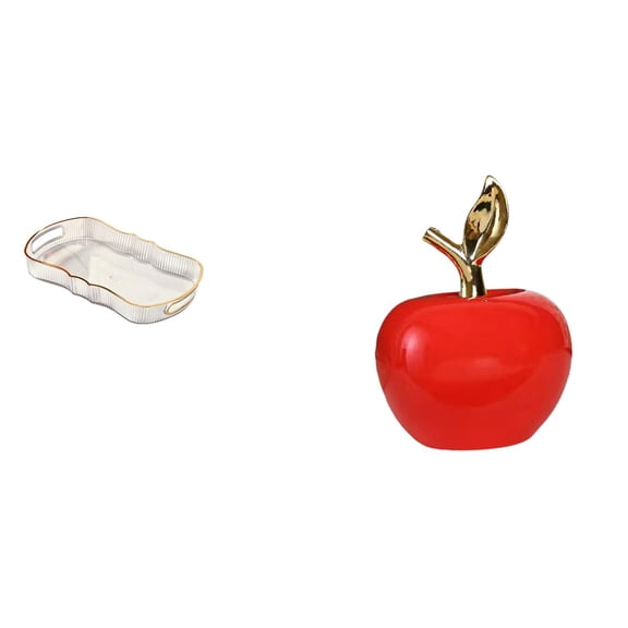 Storage Tray Rectangle Serving Tray Statue Ceramic Material for Kitchen Living Room Home Decor