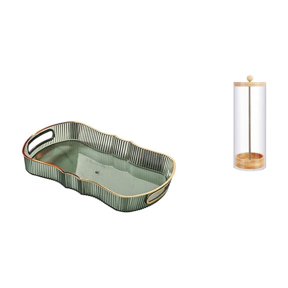 Storage Tray Rectangle Serving Tray Straw Holder Lightweight Acrylic Design for Kitchen Home Bar