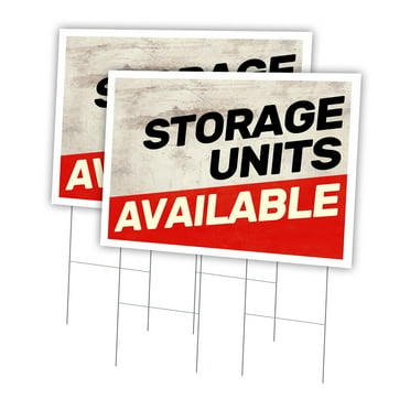 Storage Units Available 2 Pack Of 24" x 36" Yard Sign & Stake | Advertise Your Business | Stake Included Image On Front Only | Made in The USA