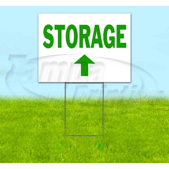 Storage Up (18" x 24") Yard Sign, Includes Metal Step Stake