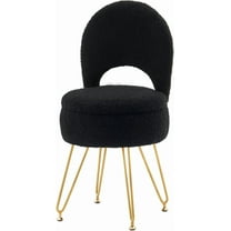 Storage Vanity Stool Chair with Folding Back Makeup Chair Multifunctional Upholstered Footstool,with Anti-Slip Feet for Bedroom Living Room Entryway