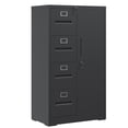 Storage Vertical Filing Cabinet with Lock, Steel File Locker with 4 ...