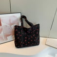 thumbnail image 1 of Storage and Organization, Corduroy Printed Storage Bag Large Capacity Shoulder Strawberry Canvas Bag, Home Gifts, 1 of 6