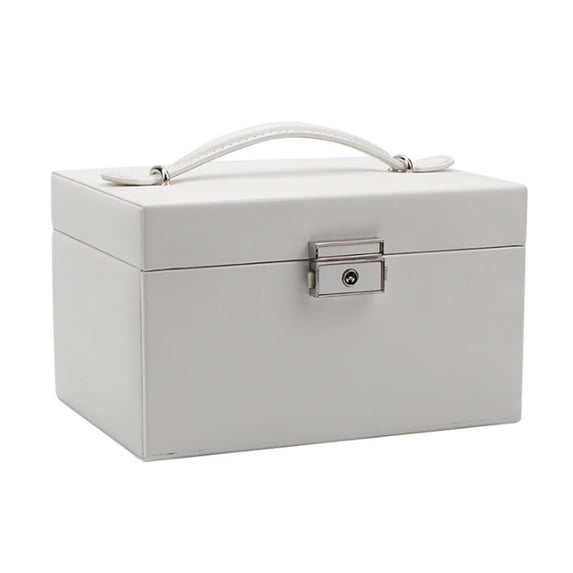 Storage bag,Box With Makeup Lock Pu Leather Makeup Mirror And Drawer 3-layer Box With Mirror And Lock And Lock Pu With Makeup Mirror Dsfen Eryue Ziem Der