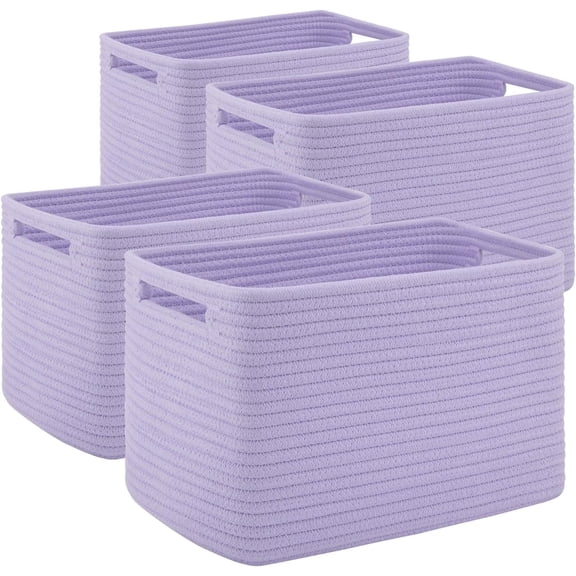 Storage baskets for toys, towels, and clothes, woven baskets for shelves, and sturdy cube boxes for storage