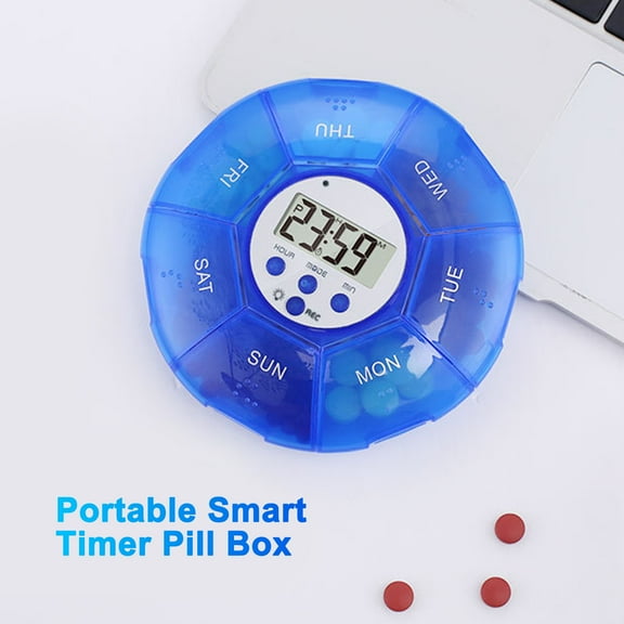 Storage box,Alarm Pill Alarm Clock Pill - Pill Medicine With Reminder Convenient Medicine Pill Pill With Alarm Box Box Pill Medicine Pill Box Dispenser Pill Clock Medicine Pill Box