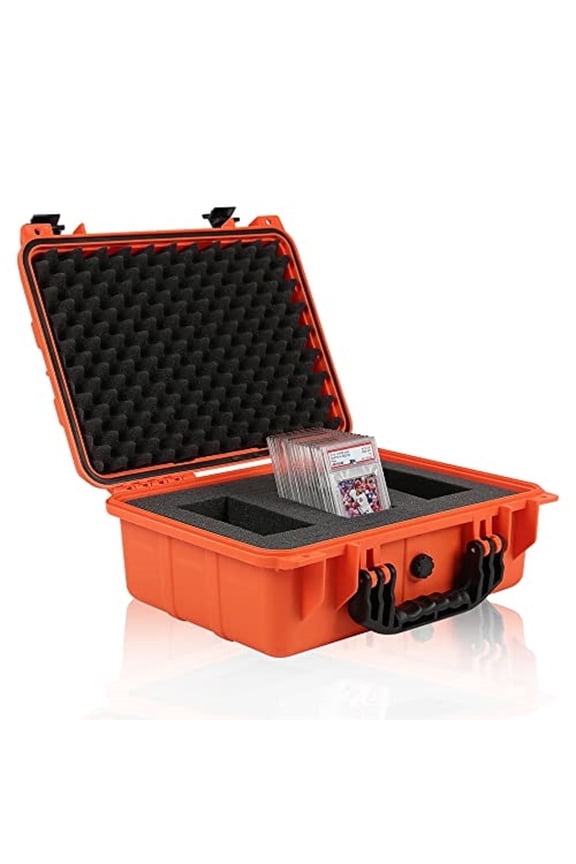 Storage box Case Fit for BGS PSA SGC FGS Graded Sports Trading Cards,Weatherproof Case Orange