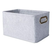 Storage box, Felt, 35x24x21cm, Light grey