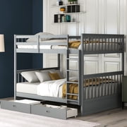 Storage bunk bed - Keeps bedroom organized with two drawers