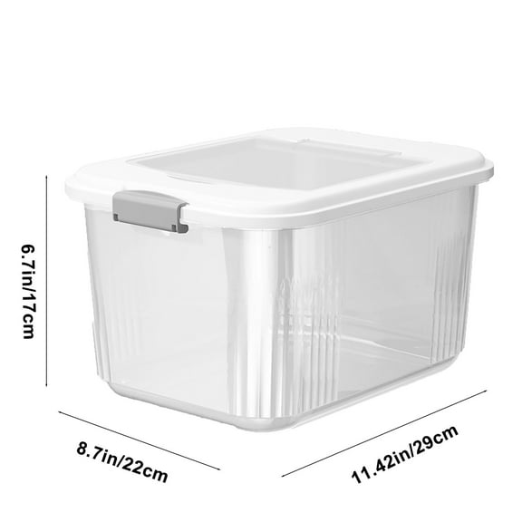 Storage container Organization Bin Storage Solution For Kitchen Pantry Plastic White Rice bucket *1